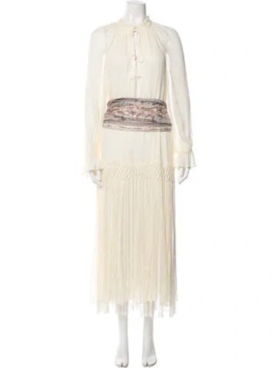 Pre-owned Zimmermann Printed Long Dress In Neutral