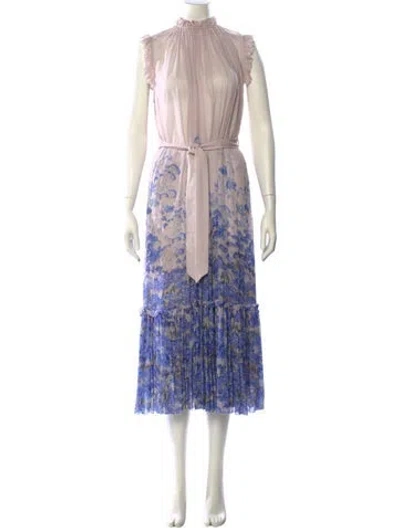 Pre-owned Zimmermann Printed Long Dress In Purple