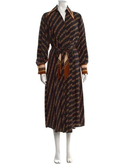 Pre-owned Zimmermann Printed Long Dress W/ Tags In Black