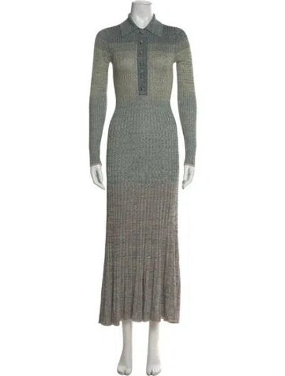 Pre-owned Zimmermann Printed Long Dress W/ Tags In Green
