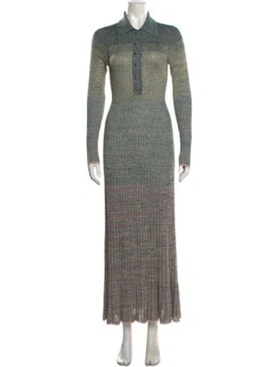 Pre-owned Zimmermann Printed Long Dress W/ Tags In Green