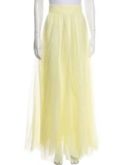 Pre-owned Zimmermann Printed Long Skirt W/ Tags In Yellow