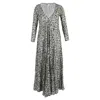 Zimmermann Printed Maxi Dress In Black And White Silk