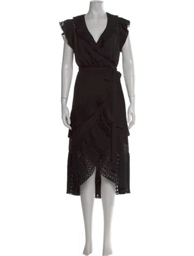 Pre-owned Zimmermann Printed Midi Length Dress In Black