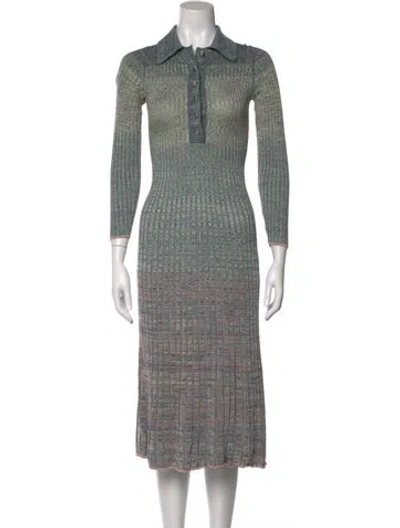 Pre-owned Zimmermann Printed Midi Length Dress In Green