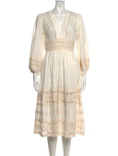 Pre-owned Zimmermann Printed Midi Length Dress In Neutral