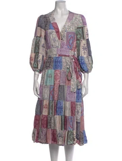 Pre-owned Zimmermann Printed Midi Length Dress In Neutrals