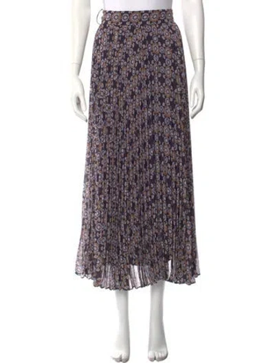 Pre-owned Zimmermann Printed Midi Length Skirt In Blue