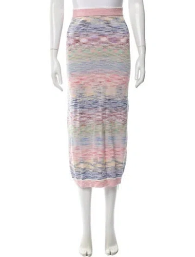 Pre-owned Zimmermann Printed Midi Length Skirt In Pink