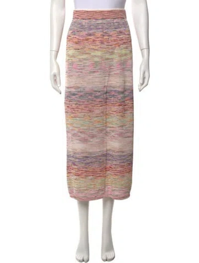 Pre-owned Zimmermann Printed Midi Length Skirt In Pink