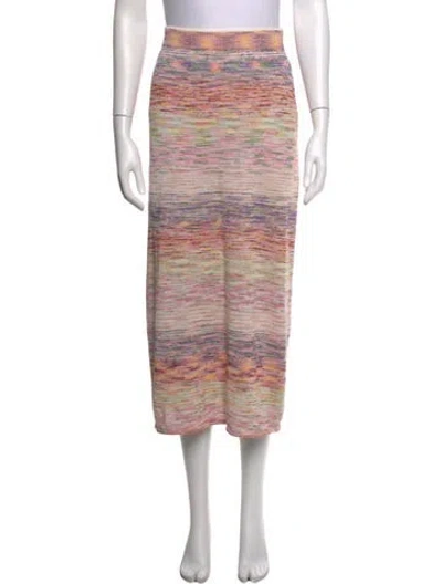 Pre-owned Zimmermann Printed Midi Length Skirt In Pink