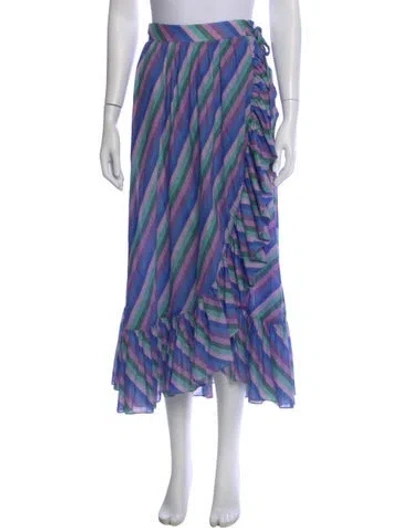 Pre-owned Zimmermann Printed Midi Length Skirt In Purple