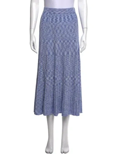 Pre-owned Zimmermann Printed Midi Length Skirt W/ Tags In Blue