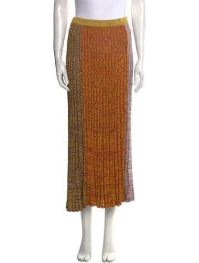Pre-owned Zimmermann Printed Midi Length Skirt W/ Tags In Orange