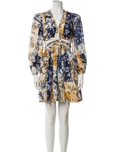 Pre-owned Zimmermann Printed Mini Dress