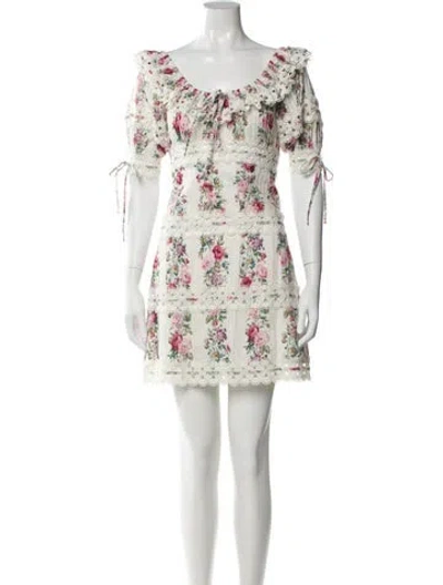 Pre-owned Zimmermann Printed Mini Dress In Green