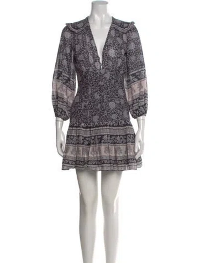 Pre-owned Zimmermann Printed Mini Dress In Multi