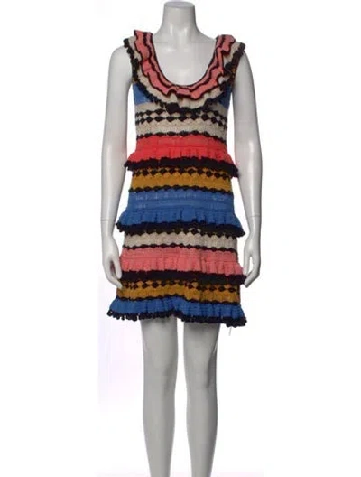 Pre-owned Zimmermann Printed Mini Dress In Multi