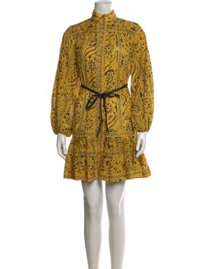 Pre-owned Zimmermann Printed Mini Dress In Multi