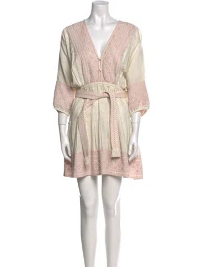 Pre-owned Zimmermann Printed Mini Dress In Neutral