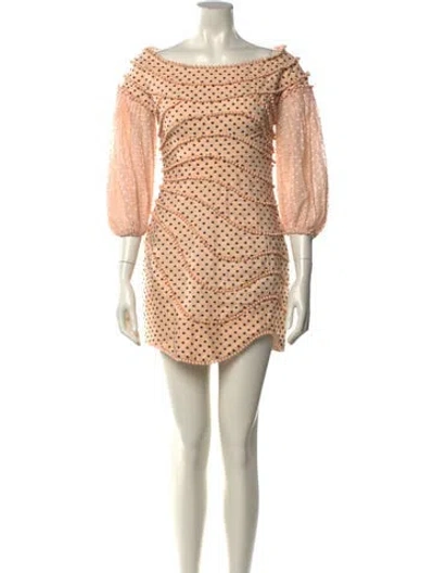 Pre-owned Zimmermann Printed Mini Dress In Neutral