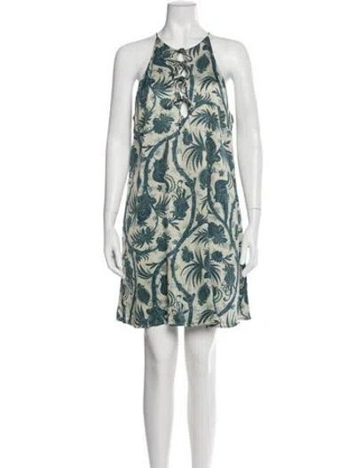 Pre-owned Zimmermann Printed Mini Dress In Neutral