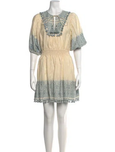 Pre-owned Zimmermann Printed Mini Dress In Neutral