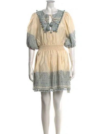 Pre-owned Zimmermann Printed Mini Dress In Neutrals