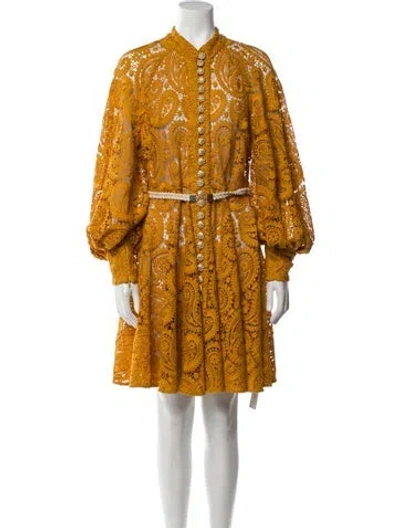 Pre-owned Zimmermann Printed Mini Dress In Orange