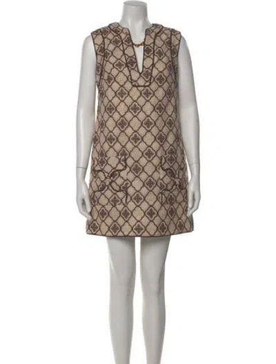 Pre-owned Zimmermann Printed Mini Dress W/ Tags In Neutral