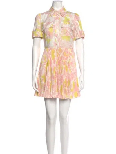 Pre-owned Zimmermann Printed Mini Dress In White