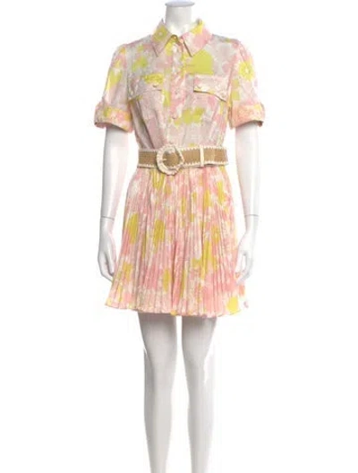 Pre-owned Zimmermann Printed Mini Dress In White