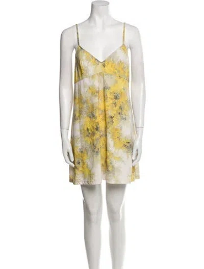 Pre-owned Zimmermann Printed Mini Dress In Yellow