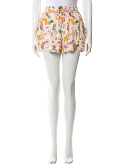 Pre-owned Zimmermann Printed Mini Shorts In Blue