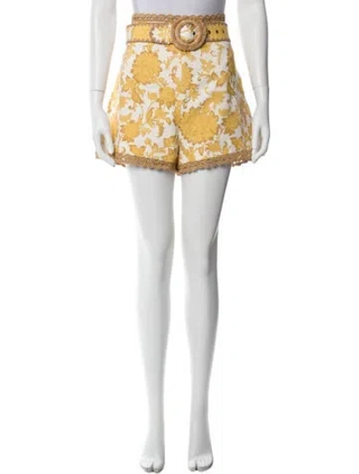 Pre-owned Zimmermann Printed Mini Shorts In Neutral