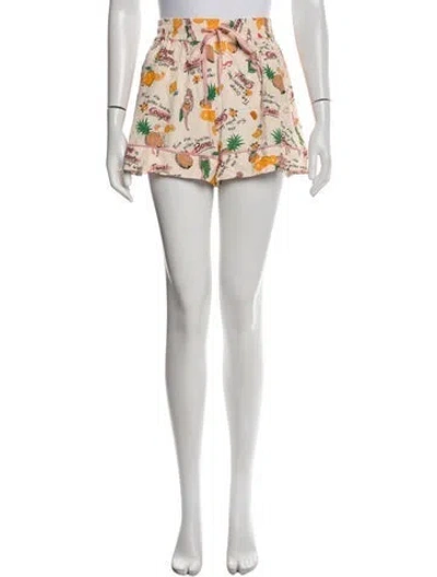 Pre-owned Zimmermann Printed Mini Shorts In Neutral