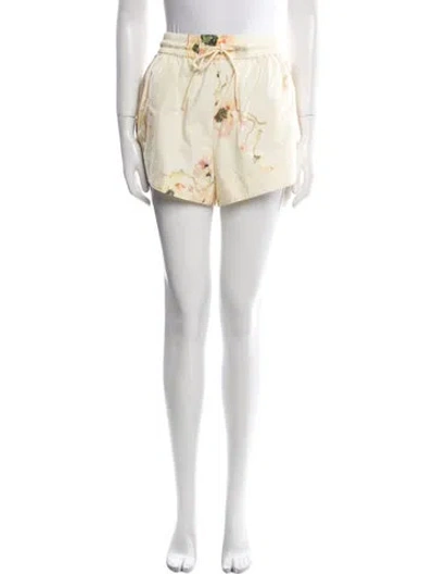 Pre-owned Zimmermann Printed Mini Shorts In Neutral