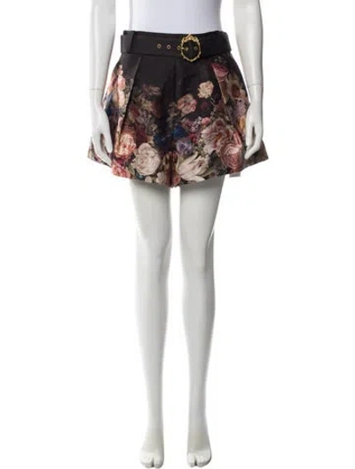 Pre-owned Zimmermann Printed Mini Shorts In Neutral