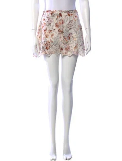 Pre-owned Zimmermann Printed Mini Shorts In Orange