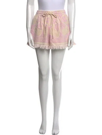 Pre-owned Zimmermann Printed Mini Shorts In Pink