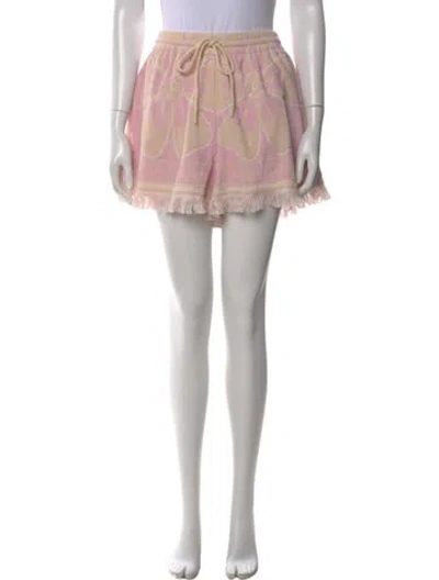 Pre-owned Zimmermann Printed Mini Shorts In Pink