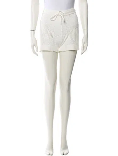 Pre-owned Zimmermann Printed Mini Shorts In White