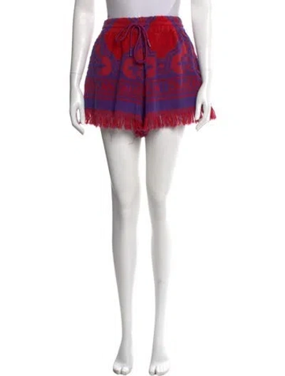 Pre-owned Zimmermann Printed Mini Shorts In Yellow