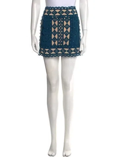 Pre-owned Zimmermann Printed Mini Skirt In Blue