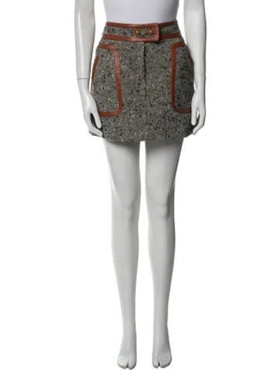 Pre-owned Zimmermann Printed Mini Skirt In Neutral