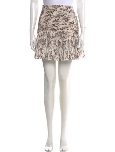 Pre-owned Zimmermann Printed Mini Skirt In Neutral