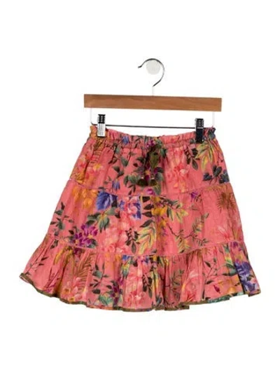 Pre-owned Zimmermann Babies'  Printed Mini Skirt In Pink