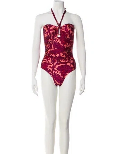 Pre-owned Zimmermann Printed One-piece W/ Tags In Pink