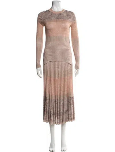 Pre-owned Zimmermann Printed Pleated Accents Skirt Set In Neutral