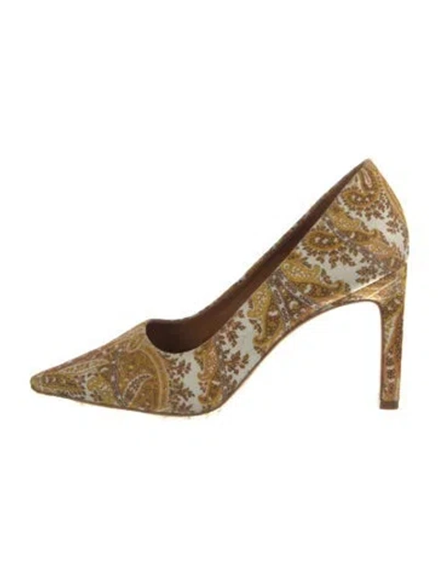 Pre-owned Zimmermann Printed Pumps In Yellow